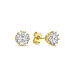 Parte di Me Cento Luci Rosia 925 sterling zilveren gold plated oorknoppen