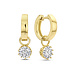 Parte di Me Cento Luci Rosia 925 sterling silver gold plated hoop earrings with zirconia stone