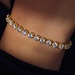 Parte di Me Santa Maria della Base 925 sterling silver gold plated bracelet with zirconia stones