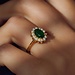 Parte di Me Mia Colore Verdi 925 Sterling Silber vergoldete Ring mit grünem Zirkonia Stein