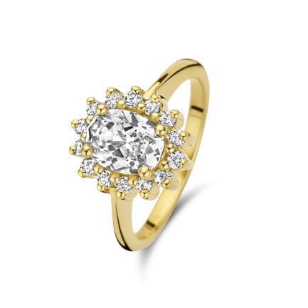 Parte di Me Mia Colore Bianca 925 sterling zilveren gold plated ring