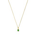 Parte di Me Mia Colore Verdi 925 sterling zilveren gold plated ketting met groene zirkonia steen