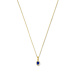 Parte di Me Mia Colore Azure 925 sterling zilveren gold plated ketting met blauwe zirkonia steen