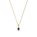 Parte di Me Mia Colore Azure collana in argento sterling 925 placcato oro con pietra zircone blu