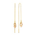 Parte di Me La Sirena Ombrone 925 sterling silver gold plated drop earrings