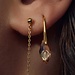 Parte di Me La Sirena Ombrone boucles d'oreilles pendantes en argent sterling 925 plaqué or avec placage or 14 carats