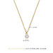 Parte di Me Cento Luci Rosia 925 sterling zilveren gold plated ketting met zirkonia steen
