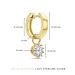 Parte di Me Cento Luci Rosia 925 sterling zilveren gold plated creolen met zirkonia steen