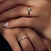 Parte di Me Cento Luci Natale 925 Sterling Silber vergoldete Ring mit Preziose Kristall