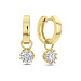 Parte di Me Sorprendimi 925 sterling silver gold plated earrings set with zirconia stones