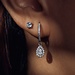 Parte di Me Ponte Vecchio Dalia 925 sterling silver drop earrings with zirconia stones