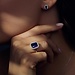 Parte di Me Mia Colore Azure bague en argent sterling 925 avec pierre de zircone bleue