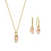 Parte di Me Sorprendimi 925 sterling silver gold plated necklace and drop earrings gift set with 14 karat gold plating