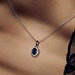 Parte di Me Mia Colore Azure collier en argent sterling 925 avec pierre de zircone bleue