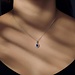 Parte di Me Mia Colore Azure collana in argento sterling 925 con pietra zircone blu