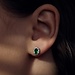 Parte di Me Mia Colore Verdi 925 sterling silver ear studs with green zirconia stone