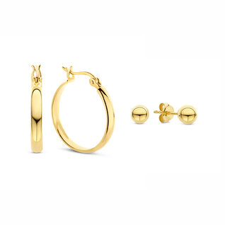 Parte di Me Sorprendimi 925 sterling zilveren gold plated oorbellen set