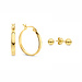 Parte di Me Sorprendimi 925 sterling silver gold plated earrings set