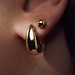 Parte di Me Bibbiena Poppi Casentino 925 sterling silver gold plated hoop earrings