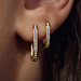 Parte di Me Sorprendimi paire de boucles d'oreilles en argent sterling 925 plaqué or avec pierres de zircon