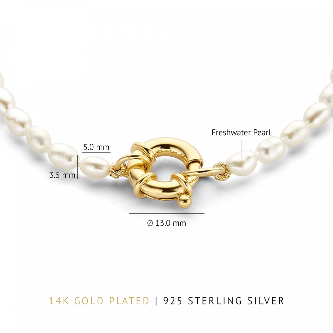 Parte Di Me - 925 silver gold plated necklace & bracelet set PDM90065