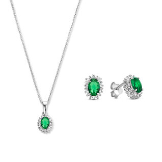 Parte di Me Sorprendimi 925 sterling silver necklace and ear studs gift set