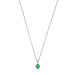 Parte di Me Sorprendimi idee regalo collana e orecchini a bottone in argento sterling 925 con pietre zircone verde