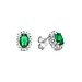 Parte di Me Sorprendimi 925 sterling silver necklace and ear studs gift set with green zirconia stones