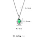 Parte di Me Sorprendimi 925 sterling silver necklace and ear studs gift set with green zirconia stones
