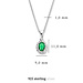 Parte di Me Sorprendimi coffret cadeau collier et clous d'oreilles en argent sterling 925 avec pierres de zircon vert