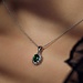 Parte di Me Sorprendimi idee regalo collana e orecchini a bottone in argento sterling 925 con pietre zircone verde