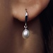 Parte di Me Brioso Cortona Ambra orecchini pendenti in argento sterling 925 con perla d'acqua dolce