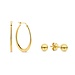 Parte di Me Sorprendimi 925 sterling silver gold plated earrings set