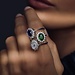 Parte di Me Mia Colore Verdi 925 sterling silver ring with green zirconia stone