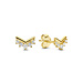 Parte di Me Sorprendimi 925 sterling silver gold plated earrings set with zirconia stones