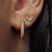 Parte di Me Sorprendimi 925 sterling silver gold plated earrings set with zirconia stones