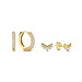 Parte di Me Sorprendimi 925 sterling silver gold plated earrings set with zirconia stones