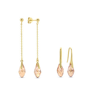 Parte di Me Sorprendimi 925 sterling silver gold plated earrings set