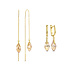 Parte di Me Sorprendimi 925 sterling silver gold plated earrings set