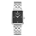 Parte di Me Orologio rectangular ladies watch silver coloured and black