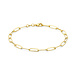 Parte di Me Bibbiena Poppi Felice bracciale a maglie in argento sterling 925 placcato oro con placcatura in oro 14 carati