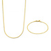 Parte di Me Sorprendimi 925 sterling silver gold plated necklace and bracelet giftset