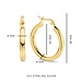 Parte di Me Bibbiena Poppi Casentino 925 sterling silver gold plated hoop earrings