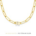 Parte di Me Bibbiena Poppi Felice 925 sterling silver gold plated link necklace with 14 karat gold plating