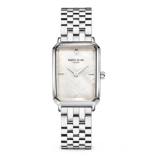 Parte di Me Orologio rectangular ladies watch silver coloured and mother of pearl