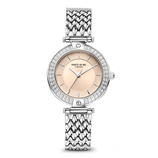 Parte di Me Orologio round ladies watch silver coloured and taupe