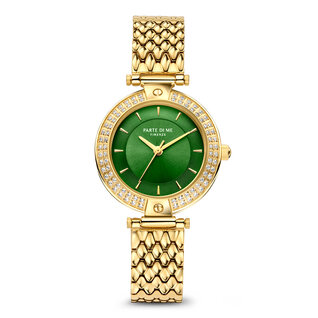 Parte di Me Orologio orologio da donna rotondo color oro e verde