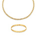 Parte di Me Sorprendimi 925 sterling silver gold plated necklace and bracelet giftset