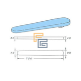 CO.M.E.L Elektrisch verwarmde strijkarm – 750 mm CO.M.E.L Elektrisch verwarmde strijkarm – 750 mm