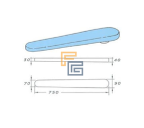 CO.M.E.L Elektrisch verwarmde strijkarm – 750 mm CO.M.E.L Elektrisch verwarmde strijkarm – 750 mm